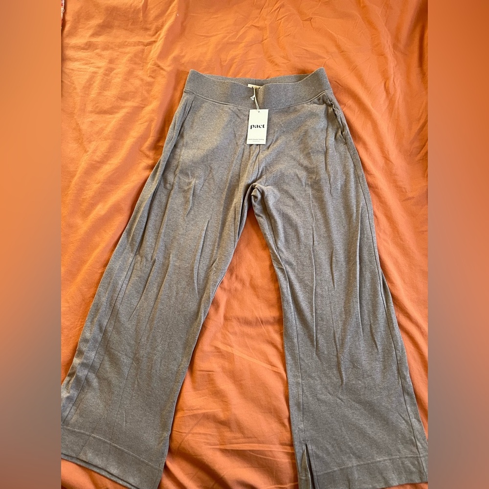 Pact Women's Deep Taupe Heather Airplane Pant L - Picture 2 of 5